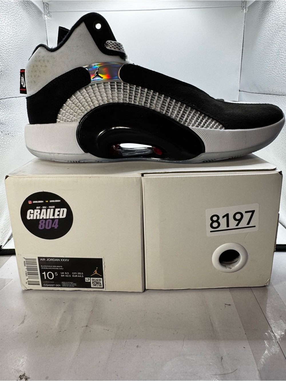 Nike Air Jordan 35 XXXV "DNA" Black White Red CQ4227-001 Size 10.5 BNIB